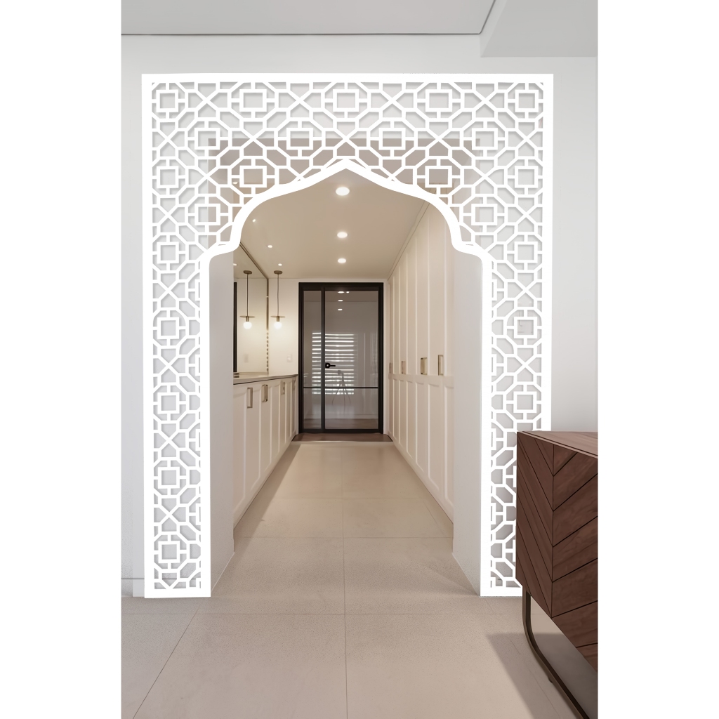 Hiasan Ornamen Pintu Mushola Rumah | Krawangan Pintu Mushola V1