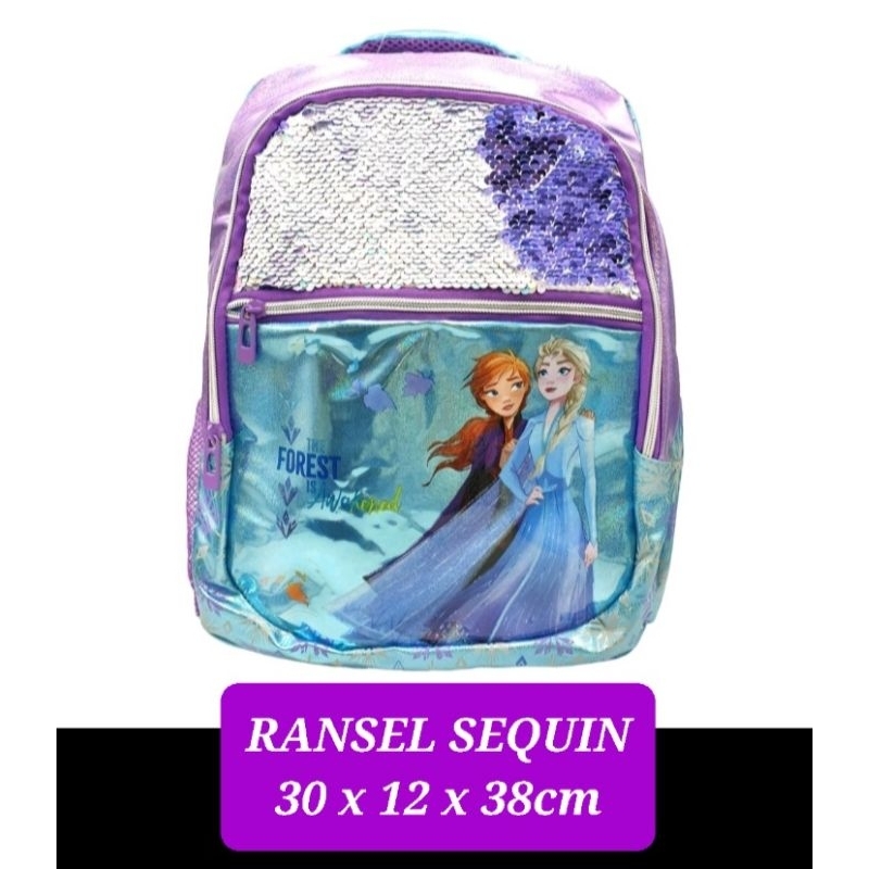 tas ransel anak sequin frozen tas ransel sekolah anak elsa anna frozen tas selempang anak frozen