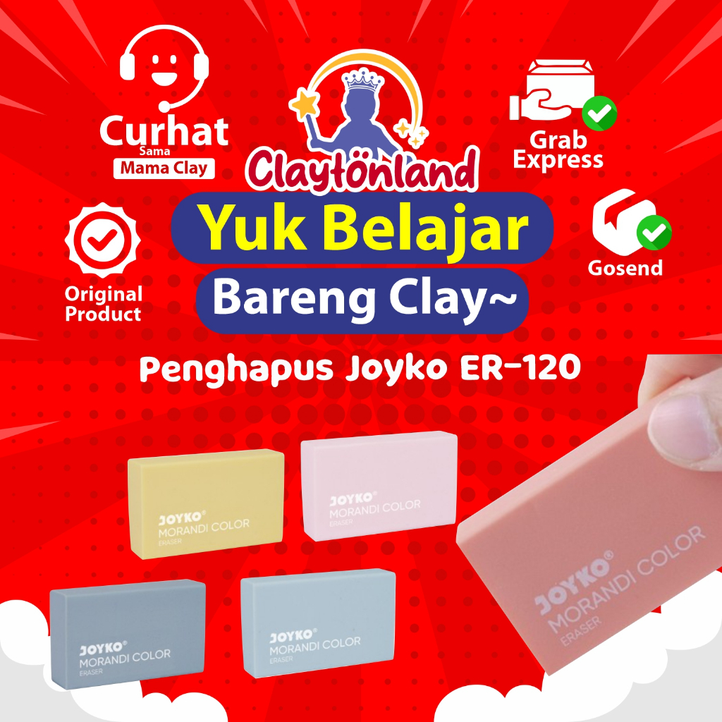 

1pcs Penghapus Eraser Joyko ER-120 Morandi Color / Penghapus Stip Joyko ER-120