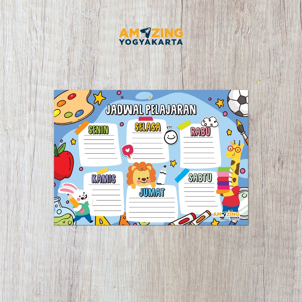 

Poster Jadwal Pelajaran Animal Tulis Hapus