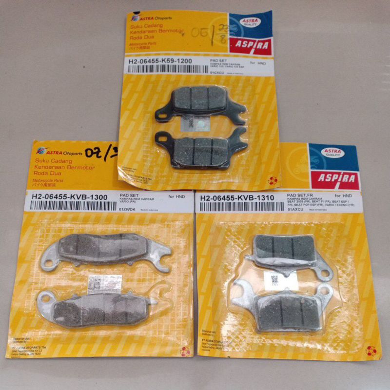 Kampas Rem Depan Cakram Dispad honda Vario 110 fi Vario 125/150 2018 LED Vario old ori ASPIRA