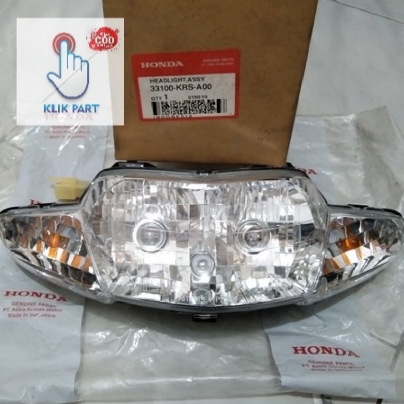 33100-KRS-A00 reflektor assy supra fit lama lampu 2 sudah sama bohlam dan fitting