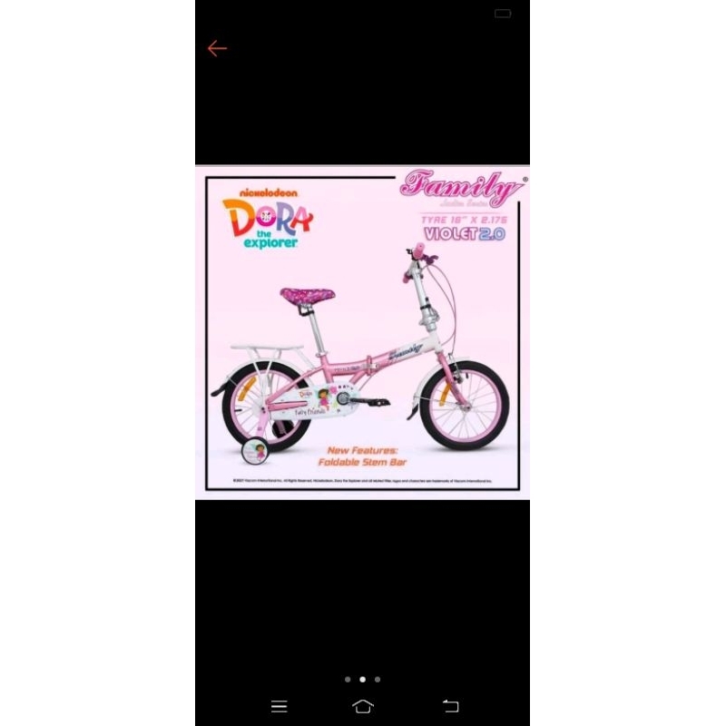 Sepeda Lipat 16 Inch Family Touring &amp; violet