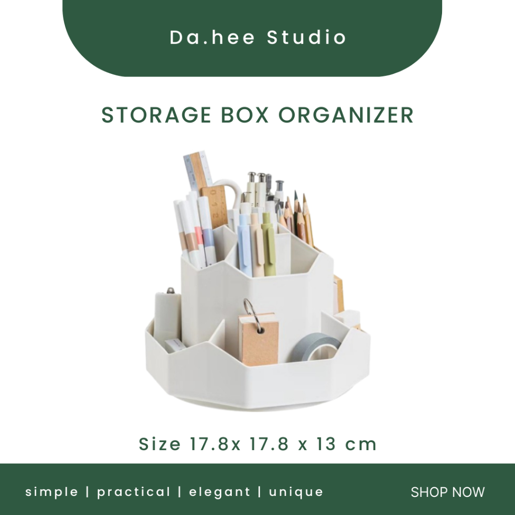 

DAHEE Pen Holder Organizer Box / Tempat Alat Tulis Pen Pensil Dll / Desk Holder