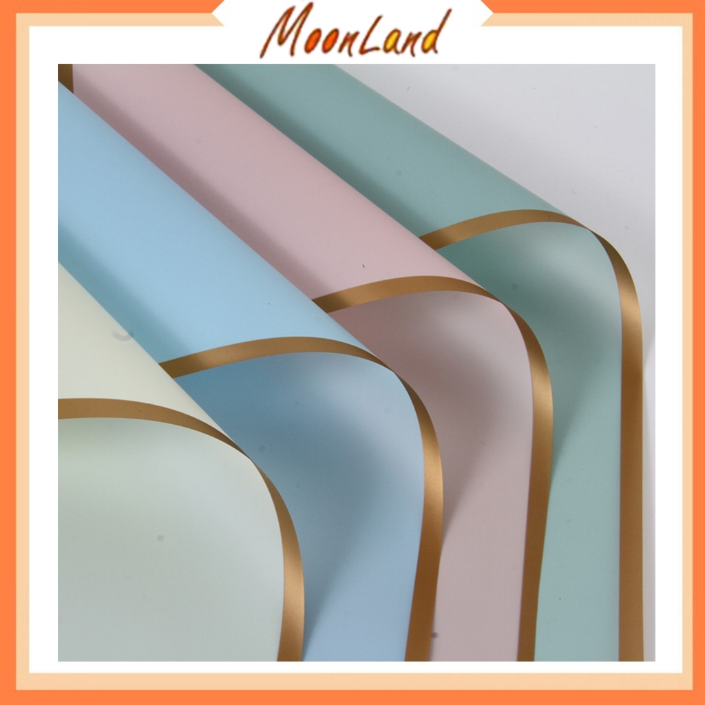 

Kertas Buket Bunga List Gold Line Emas Flower Wrapping Cellophane Paper Florist