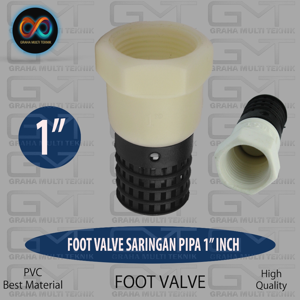 Foot Klep PVC 1" inch Valve Tusen Saringan Filter