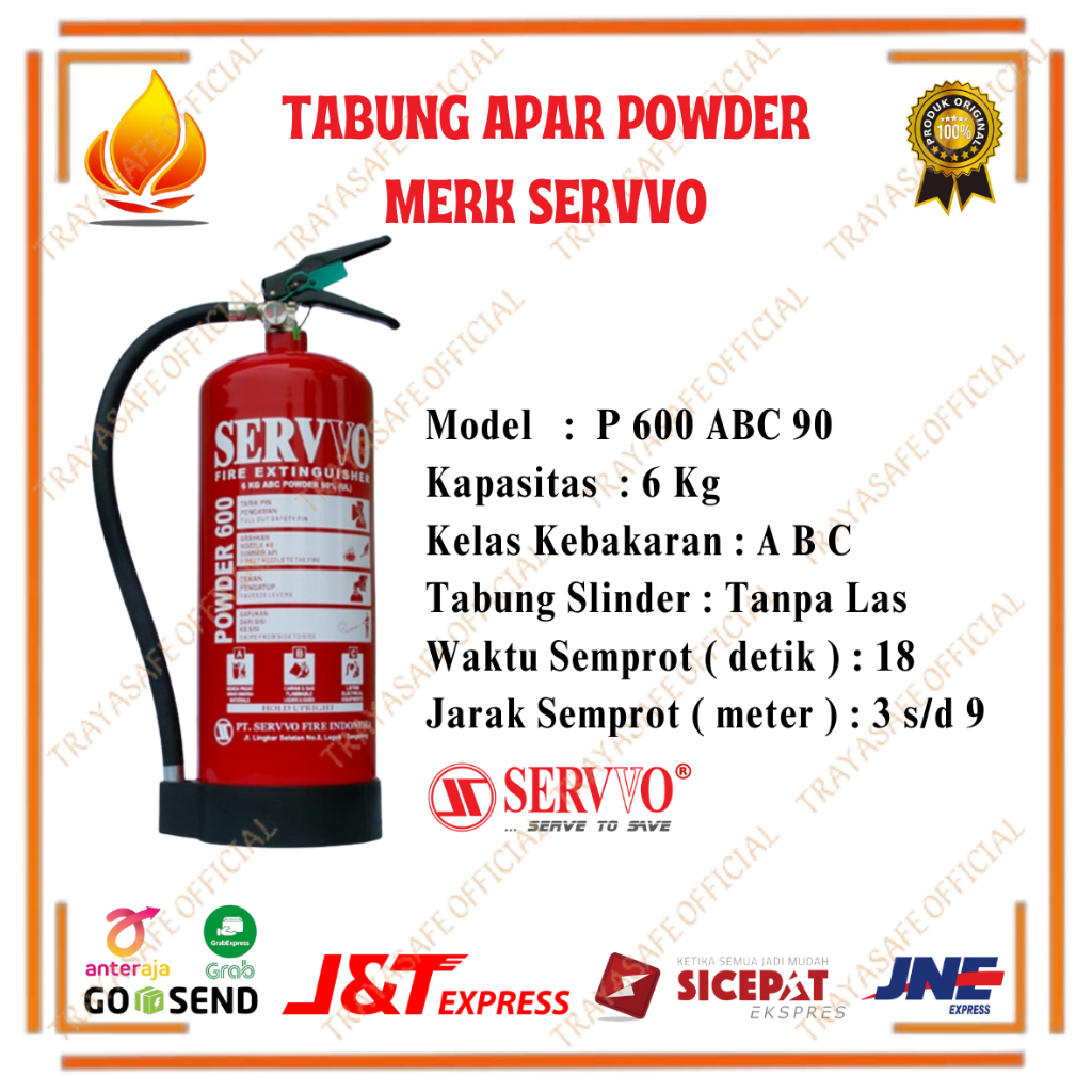 TABUNG APAR 6 KG POWDER MEREK SERVVO