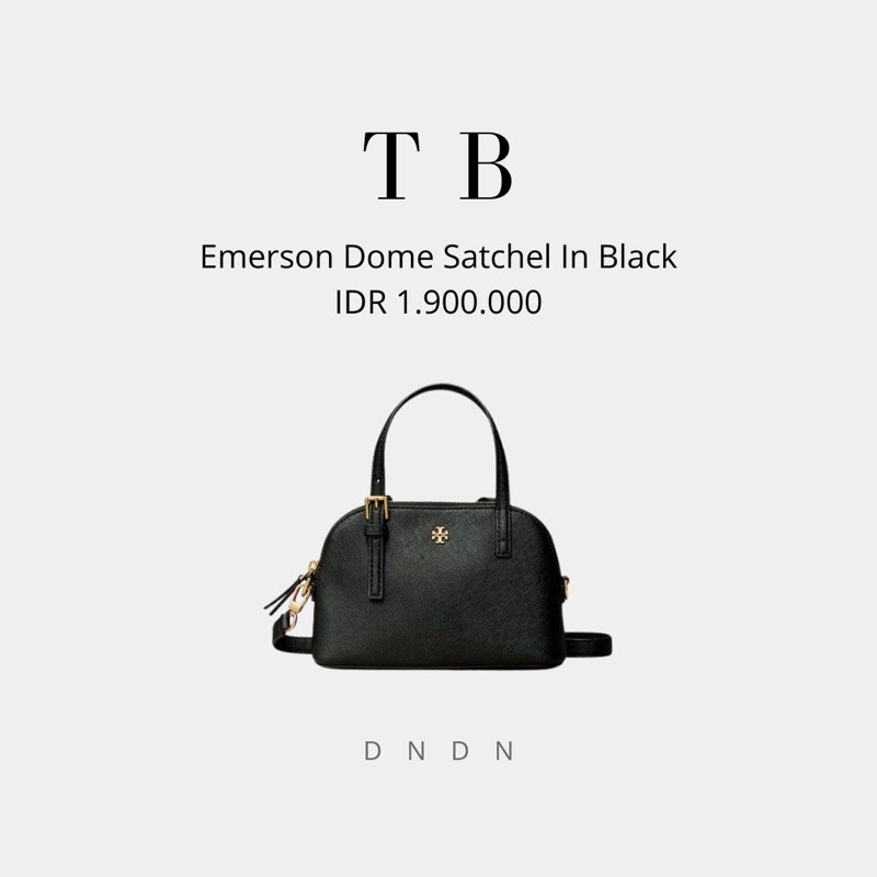 Emerson Dome Satchel In Black