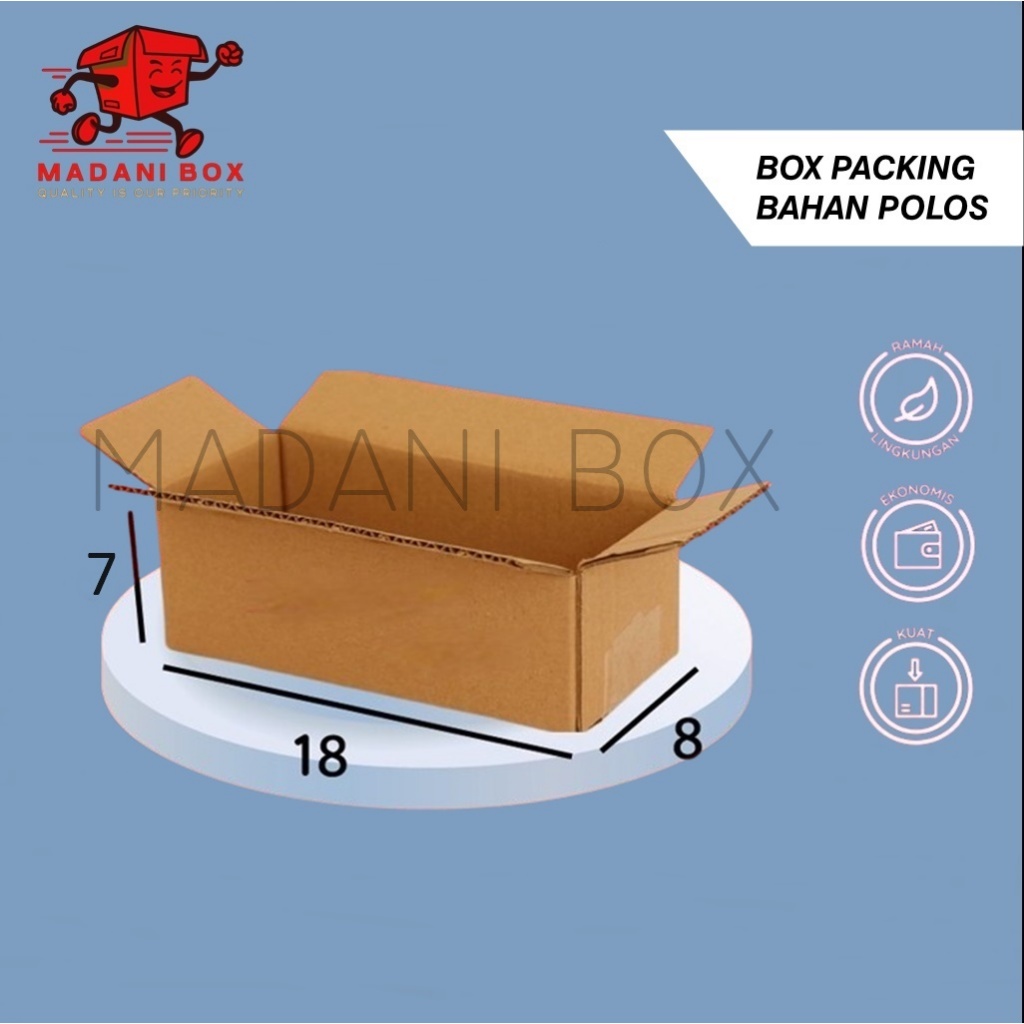 

Kardus Packing 18x8x7 - Kemasan Karton Box Dus Kotak Packaging Kecil Polos Murah Baru