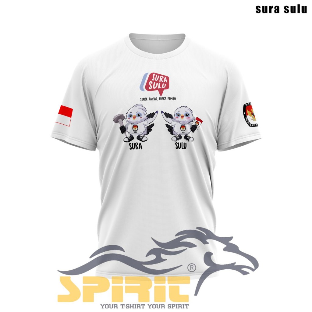 KAOS KPPS BAJU KAOS KPPS GAMBAR MASKOT PEMILU LENGAN PENDEK