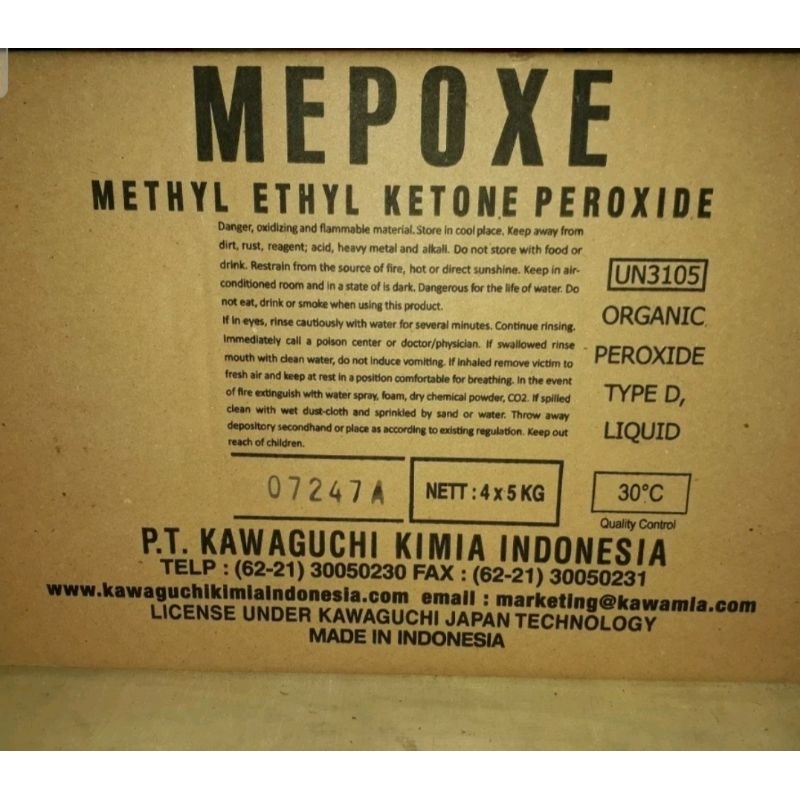 Katalis Resin 1 Kg Pengeras Resin Cair untuk Campuran Resin