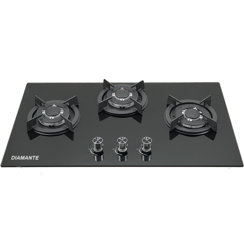 Kompor gas Kompor tanam Kaca 3 Tungku Diamante FRESCO 738