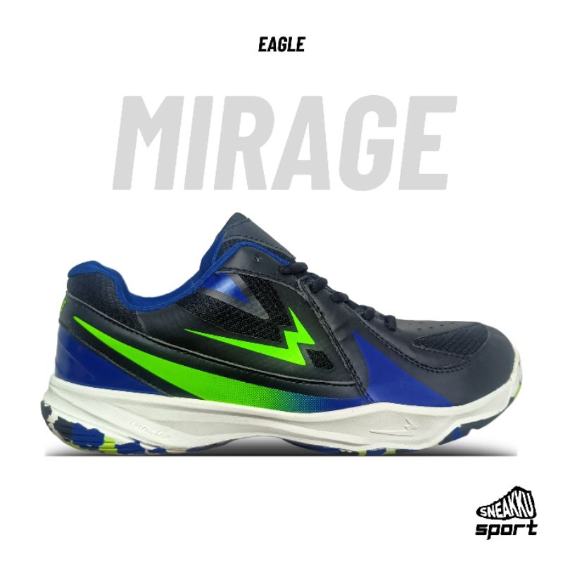 SEPATU BADMINTON EAGLE MIRAGE BLACK BLUE GREEN ORIGINAL