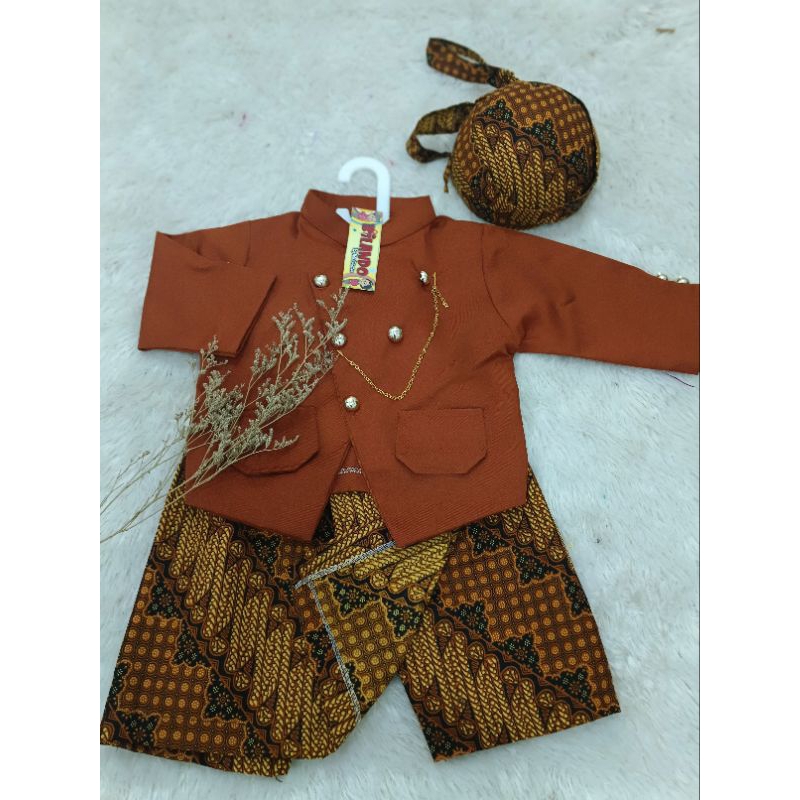 beskap bayi dan anak//beskap teracotta//baju dalang