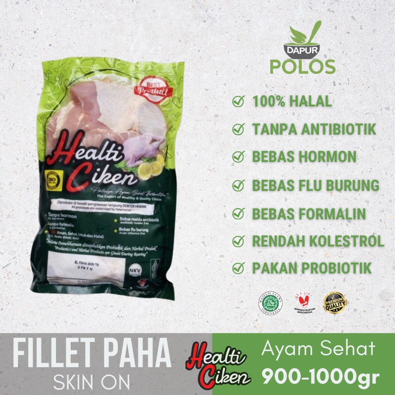 

Fillet Paha Berkulit /Boneless Thigh Skin On Ayam Pakan Probiotik Halal 900-1000gr