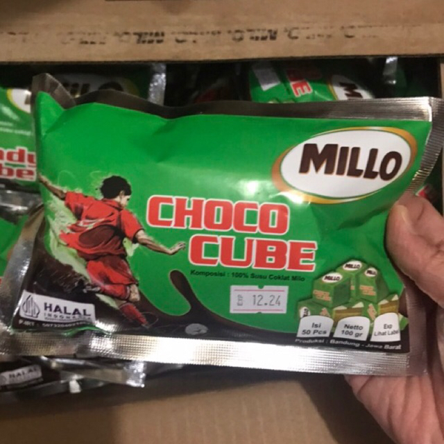 

Milo Cube Lokal isi 50 / Millo Cube Permen Coklat Milo 50 pcs