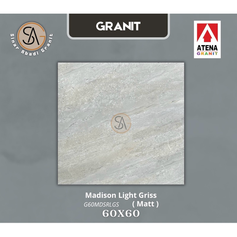 granit 60x60 atena madison light griss matt ( G60MDSR