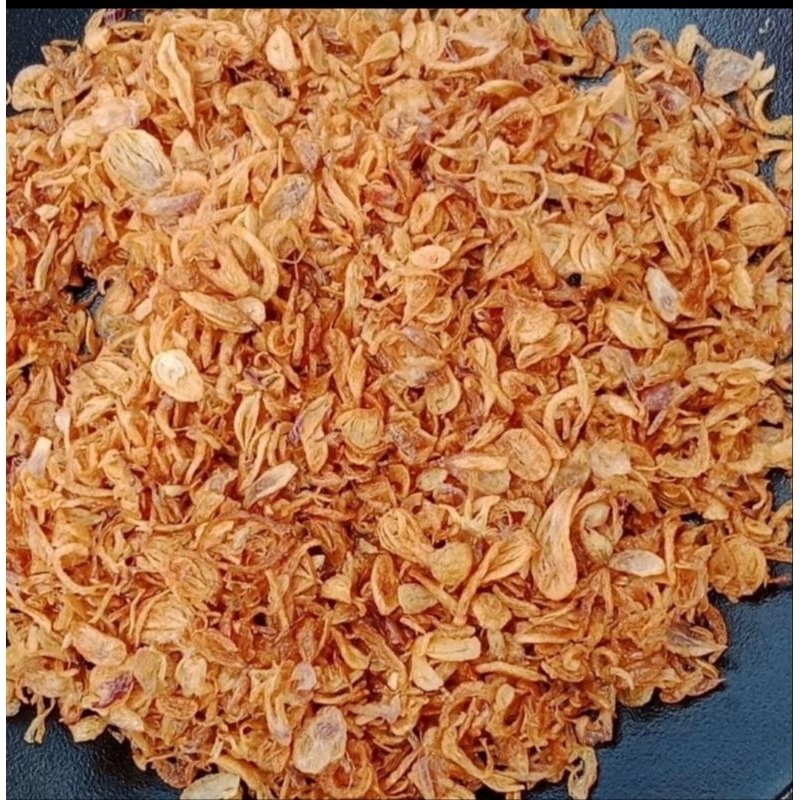 

Brambang goreng, Bawang goreng merah 100% tanpa campuran, tanpa tepung, original
