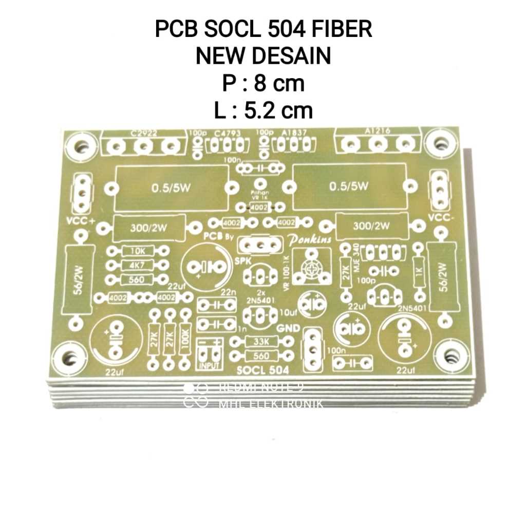 PCB SOCL 504 FIBER FR4 NEW DESAIN