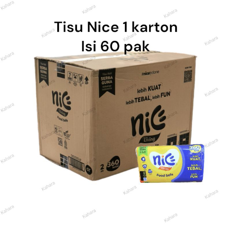 Tisu Nice 360 helai / Nice 180's 1 dus ( 60 pcs )