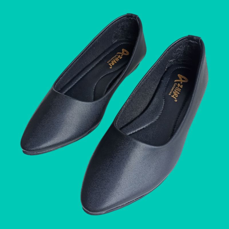 Azhari ~ Sepatu Kerja Wanita Pantofel Hak 2 Cm