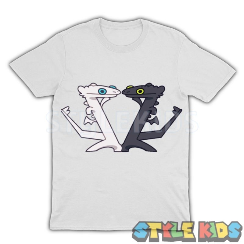 (BISA COD) FREE NAMA Kaos Anak Laki laki Perempuan Logo Toothless Dancing Meme T-shirt Anak Laki lak