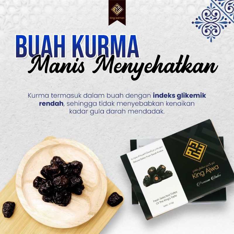 

KURMA KING AJWA / KURMA NABI kemasan 415 g.