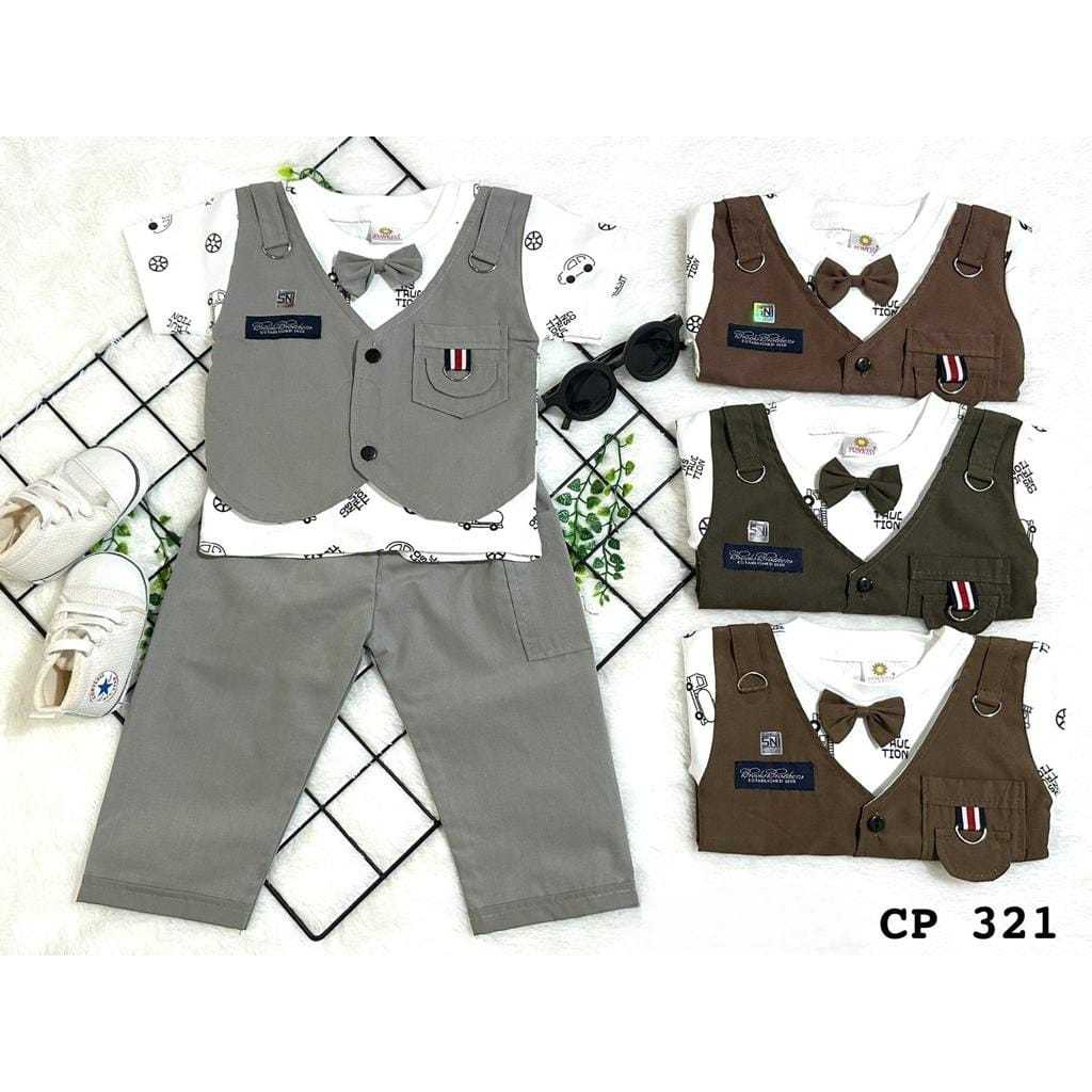 Two Mix Setelan Bayi Laki 6 - 12 Bulan Baju Pesta Bayi Cowok dj901