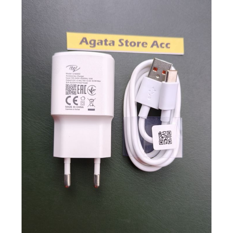 Charger itel P55 / itel A70 / Itel S23 / S23 Plus / S23+ 18W Original Type C USB