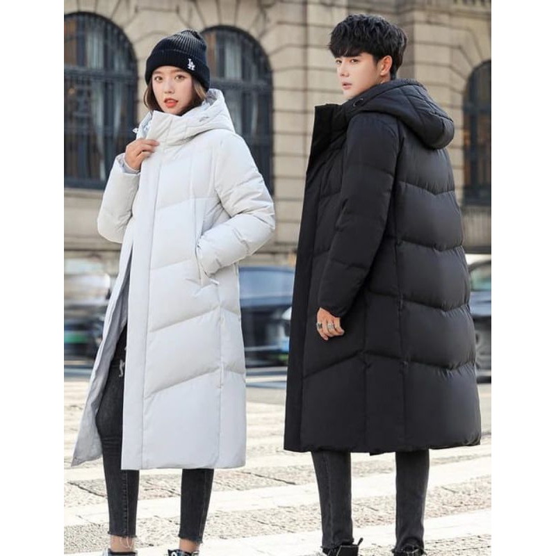 jaket jubah pria wanita mantel bulu tebal