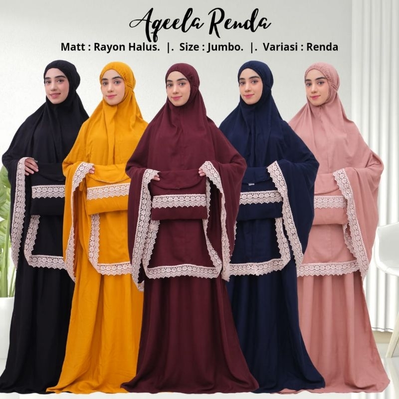 mukenah renda polos Mukena Traveling Mukenah Setelan Dewasa murah Mukenah grosir