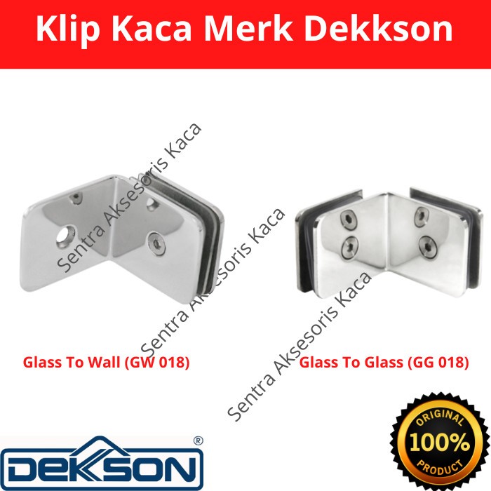 Glass Clip Dekson GC 018 Penjepit kaca