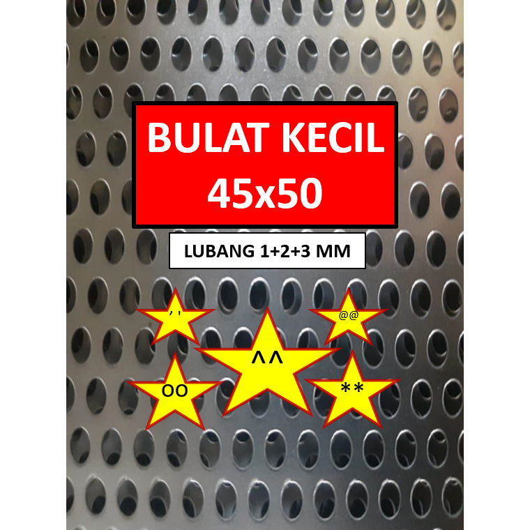 Ram Speaker - 45x50 - Lubang Bulat Kecil - Ram Grill Box Sound - Grill Speaker - Plat Lubang - Plat 