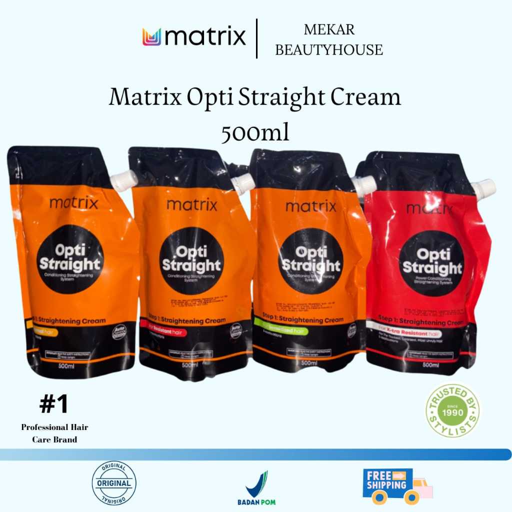 MATRIX Opti Straight Step 1 |500ml| Matrix Smoothing Matrix| Obat Pelurus Rambut| Matrix Optistraigh