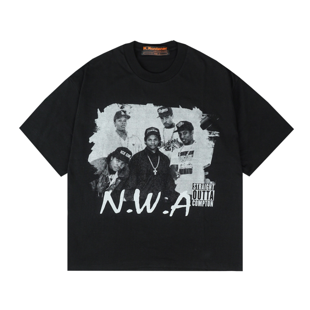 [HOT] KKONTENER  NWA OVERSIZE TSHIRT BLACK
