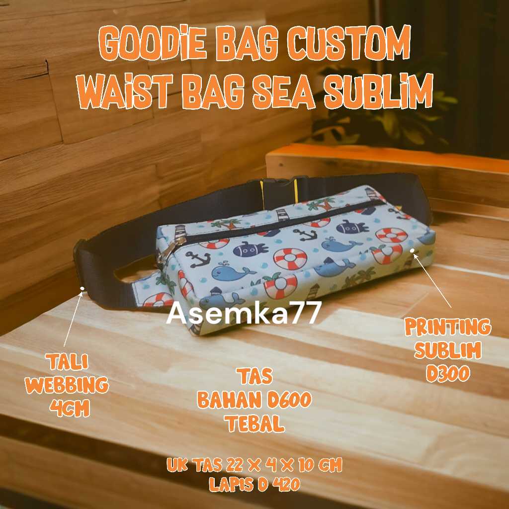 

❤️asemka77❤️GOODIE BAG ULTAH SUBLIM WAIST BAG SEA ANIMAL