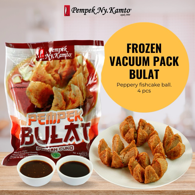 

Pempek Ny. Kamto Frozen Bulat Isi 4 pcs dengan Cuko