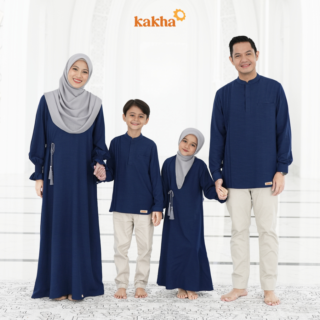 Kakha x Alyssa Soebandono - Sarimbit Keluarga Gaharu (A) / Baju couple keluarga / Sarimbit Keluarga / Baju muslim couple
