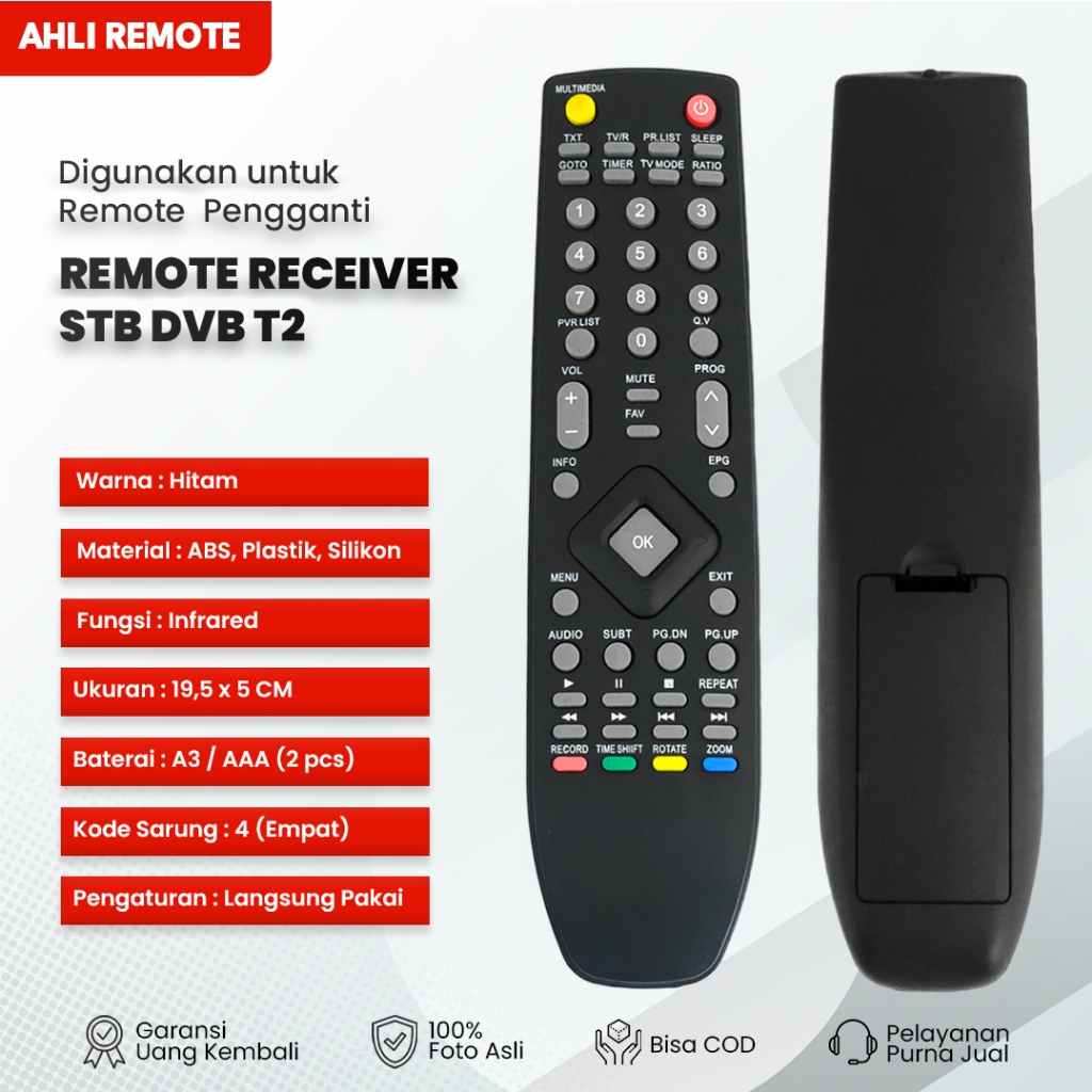 Remote STB Polytron PDV 500 T2 / Remot Set Top Box Polytron PDV 500