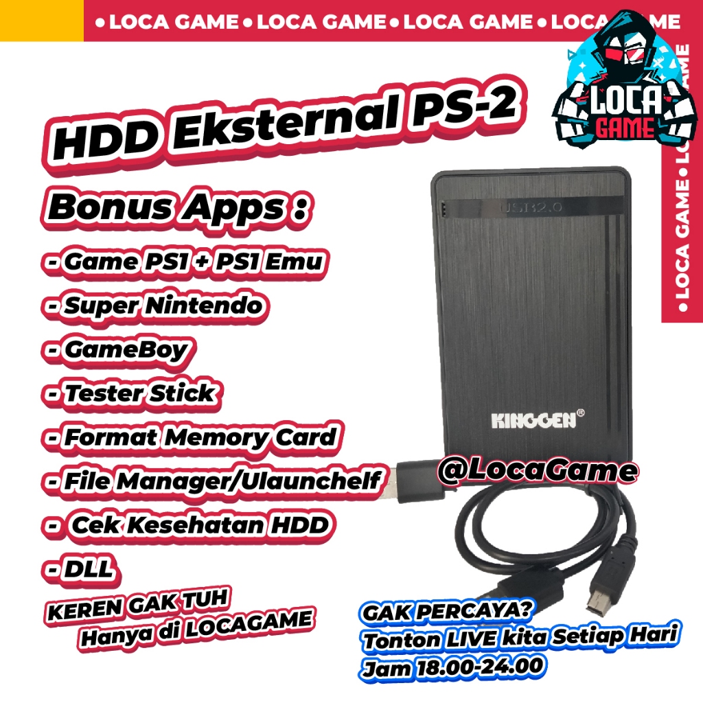 HDD Hardisk Eksternal untuk PS2