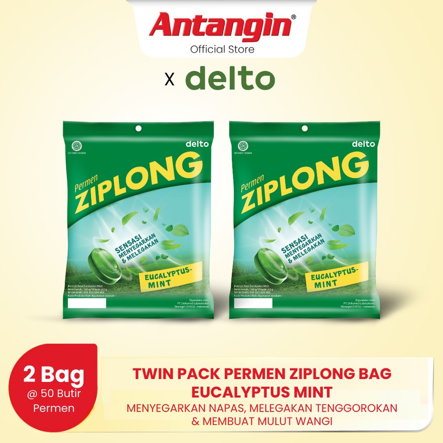 

Twin Pack Permen Ziplong Rasa Eucalyptus Mint B50 Menyegarkan Napas