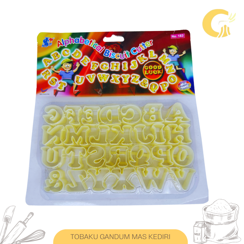 Cetakan SinLian Alphabet Biscuit Cutter Acuan 183 - Cetakan Huruf Plastik Tebal