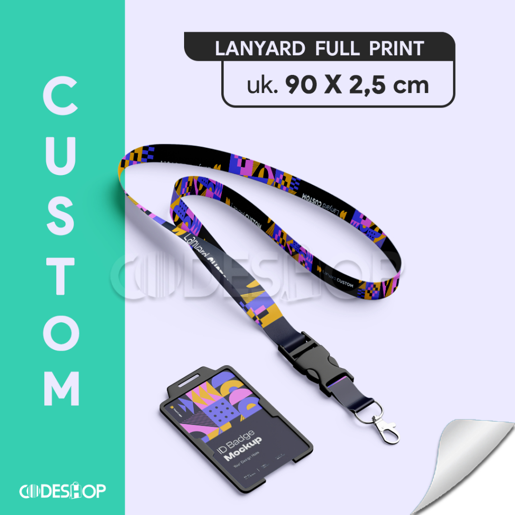 

Cetak Custom Tali ID Card 90x2,5 cm Lanyard Kegiatan Organisasi Kampus