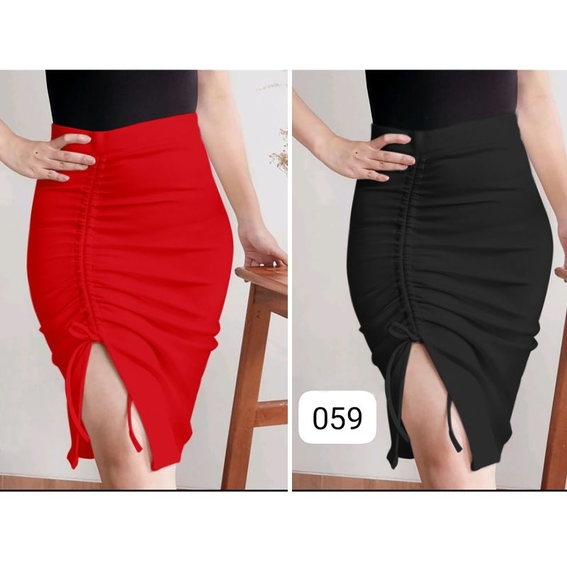 059- ROK SERUT BELAH BAHAN SCUBA PREMIUM