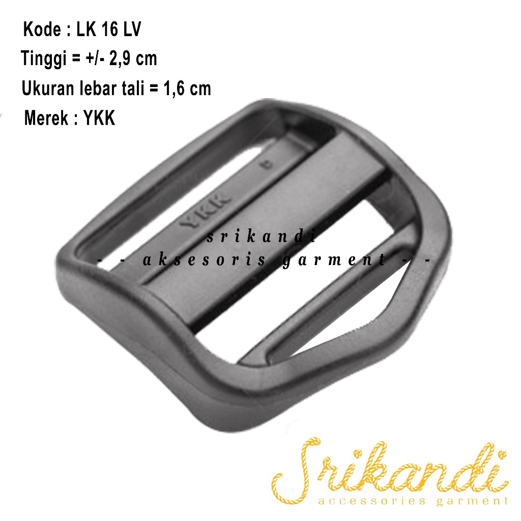 Ring tangga / ring tas plastik buckle ykk polyacetal (pom) strap adjuster (LK-LV)