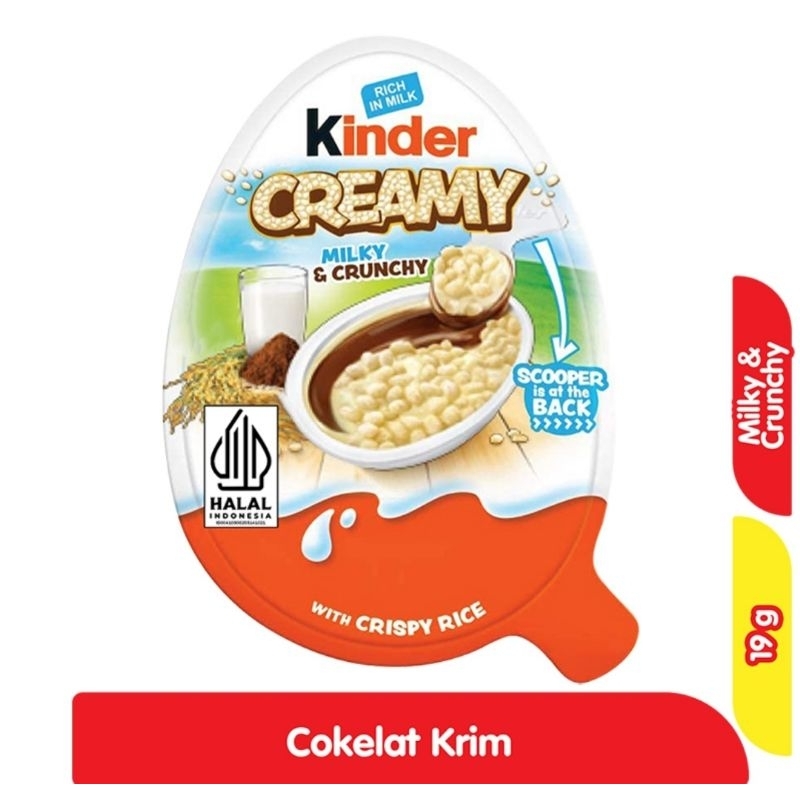 

Kinder Creamy Milky & Crunchy withCrispy Rice 19 g