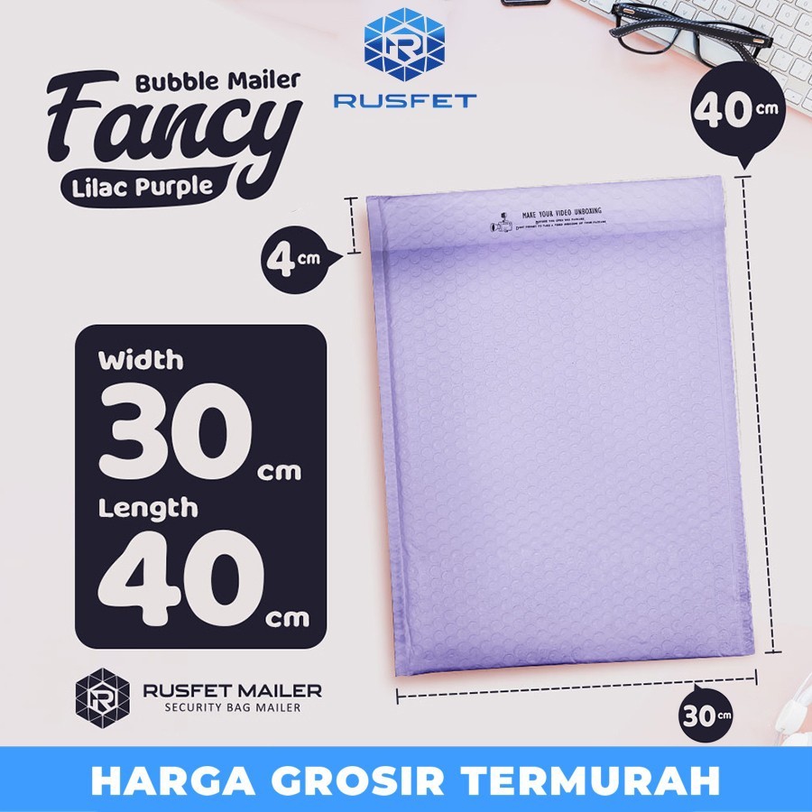 

AMPLOP BUBBLE MURAH | BUBBLE MAILER | LIGHT PURPLE 30X40CM