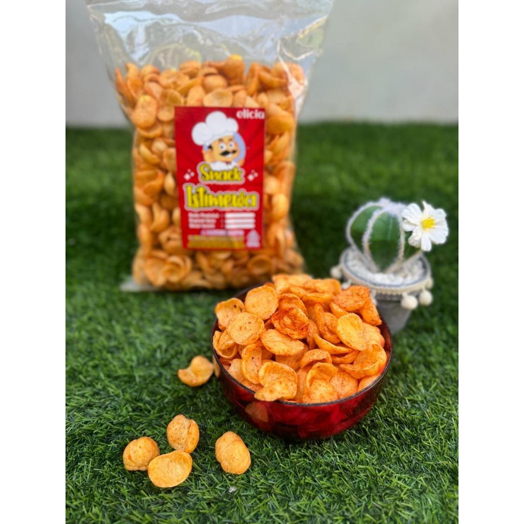 

Kerupuk Kerang Pedas Mitra Snack Malang