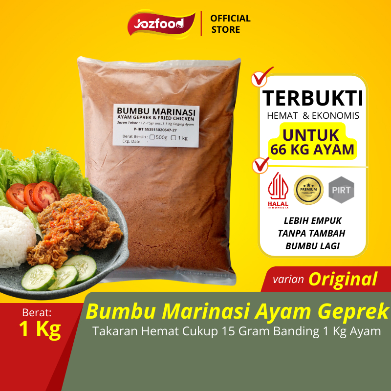

Bumbu Marinasi Ayam Geprek Crispy 1 Kg