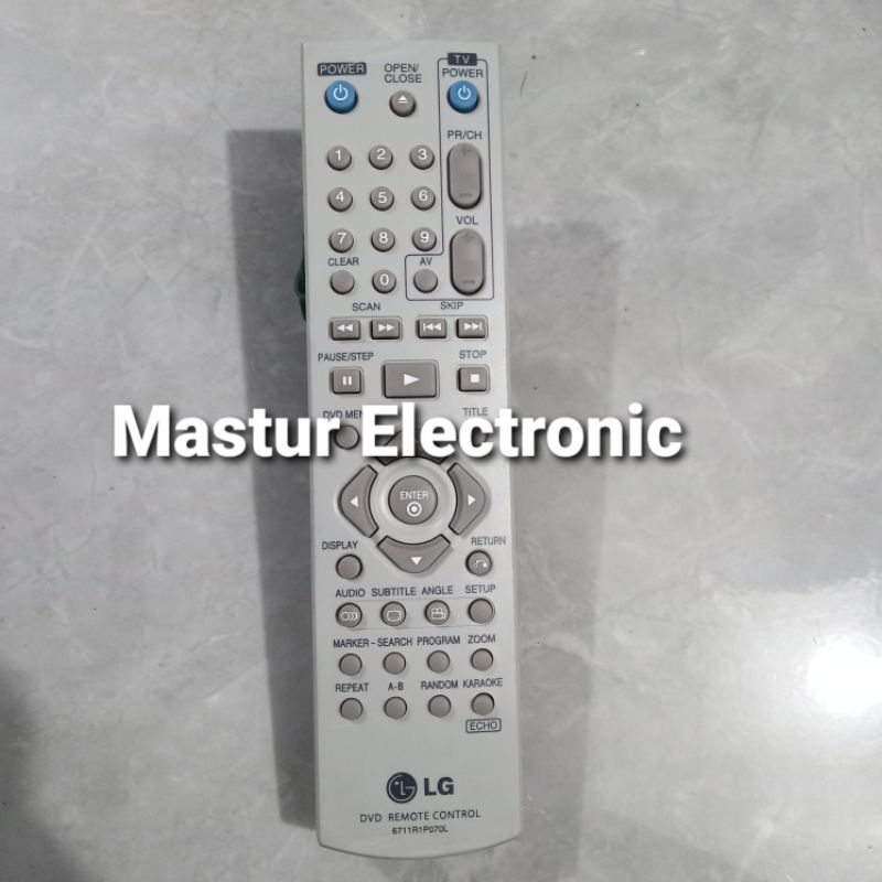 REMOTE REMOT DVD PLAYER KARAOKE LG 6711R1P070L ORIGINAL